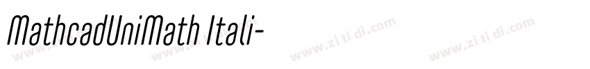 MathcadUniMath Itali字体转换